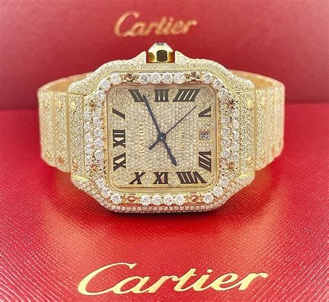 replica iced out cartier|cartier watches iced out.